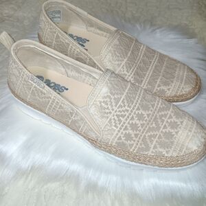 Skechers Women's Cream Espadrille Slip-Ons